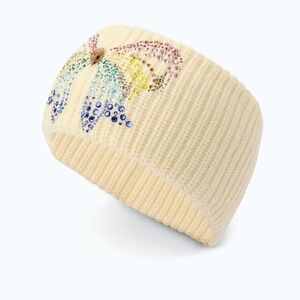 Kurt Geiger London Cream Headband with Colorful Butterfly Design